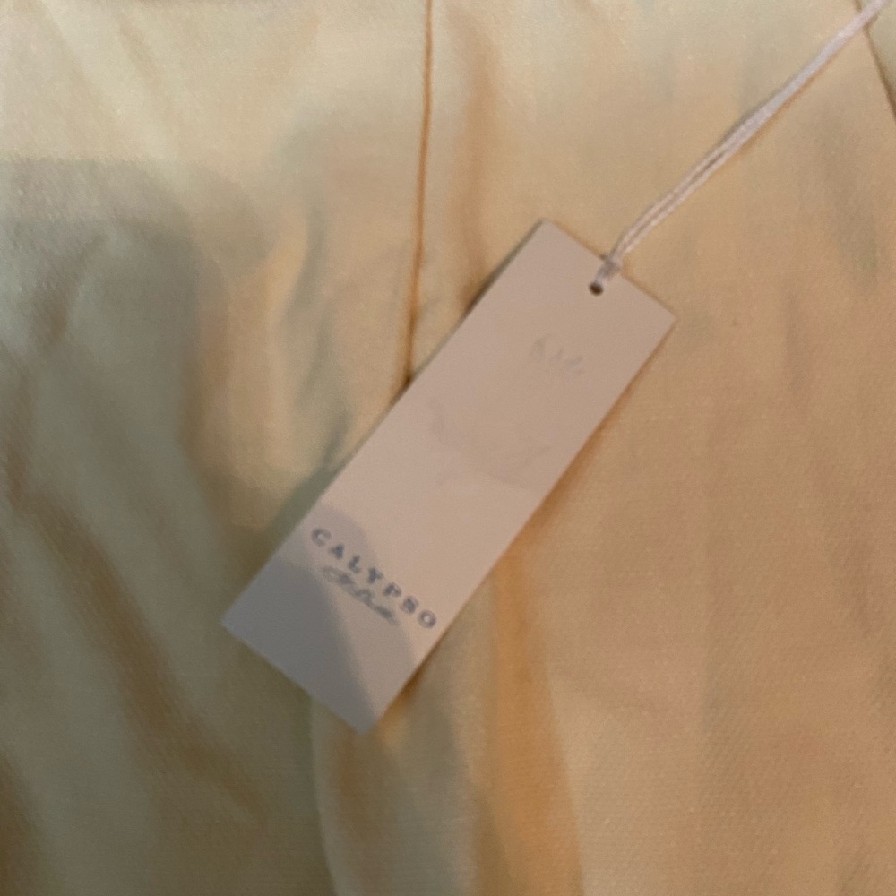 Calypso St Barth butter yellow women’s shorts size 12 - Picture 3 of 7